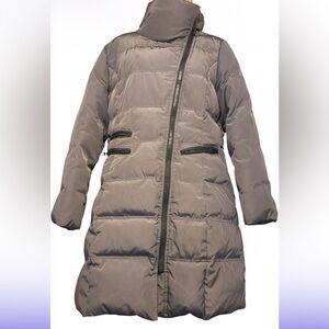 London Fog Grey High neck winter puffer jacket Sz M